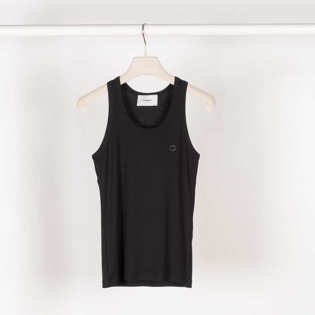 Logo Tank top coperni in black