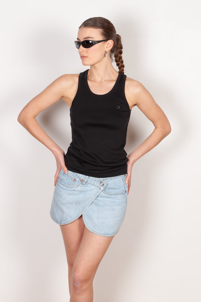 Logo Tank top coperni in black