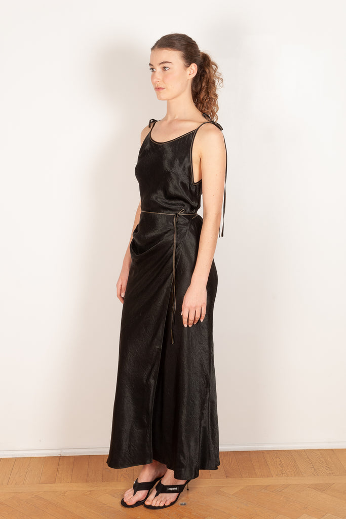 satin dress 989 black acne studios