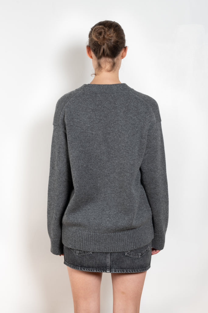 The Maura Unisex Cardigan by &amp; DAUGHTER is a unisex cardigan with a V neck knit in superfine, Scottish-spun lambswool.