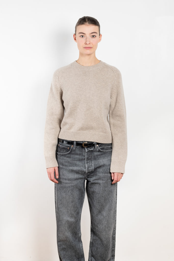 The Rosh Crewneck by & DAUGHTER has neat proportions. Neither shrunken nor oversized, it is defined by a sense of ease but with a crispness to it.