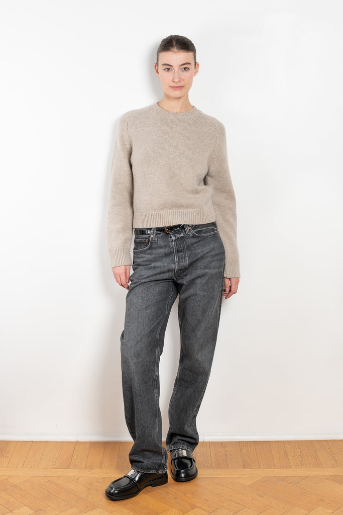 The Rosh Crewneck by & DAUGHTER has neat proportions. Neither shrunken nor oversized, it is defined by a sense of ease but with a crispness to it.