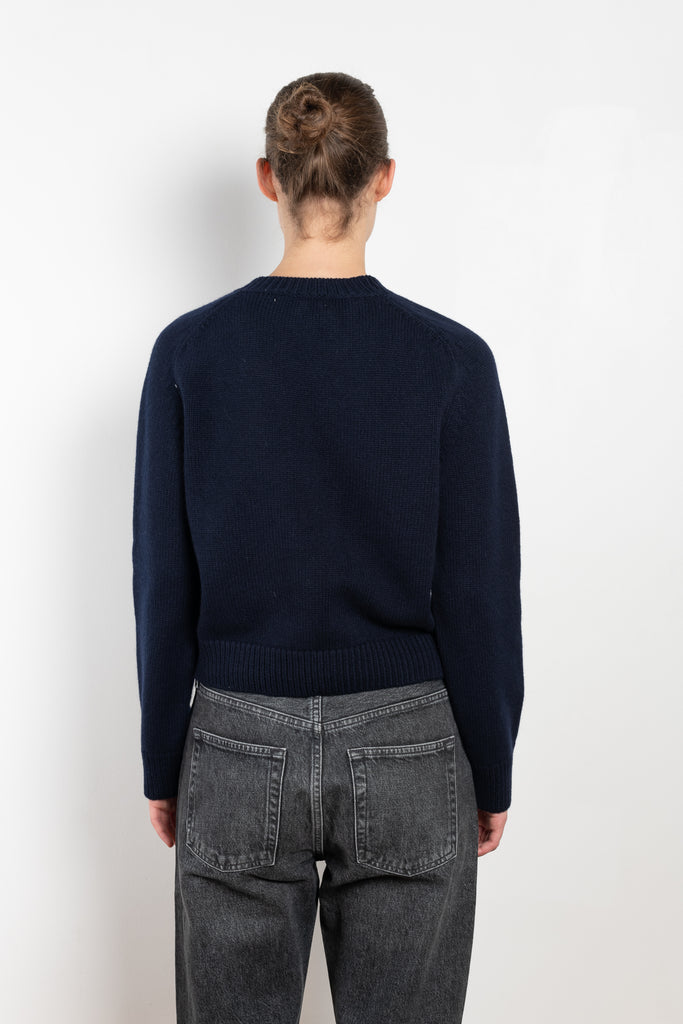 The Rosh Crewneck by &DAUGHTER has neat proportions. Neither shrunken nor oversized, it is defined by a sense of ease but with a crispness to it.