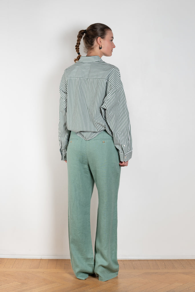 The Double Pleat Chino by Denimist is a relaxed trouser with a wide leg