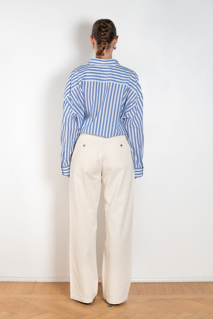 The Flat Front Chino by Denimist is a relaxed trouser with a wide leg