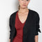 The Dewi Dress by Flore Flore is a fitted crew neck tank dress with a double stitched cut-off seam on the back.