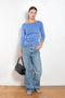 The Steffi Tee by Flore Flore is a classic boat neck tee with a 3/4 sleeve with a double stitched cut-off seam on the back