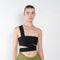 The Vinas Top by Gauge81 is an cropped one shoulder top made out of gathered wide straps