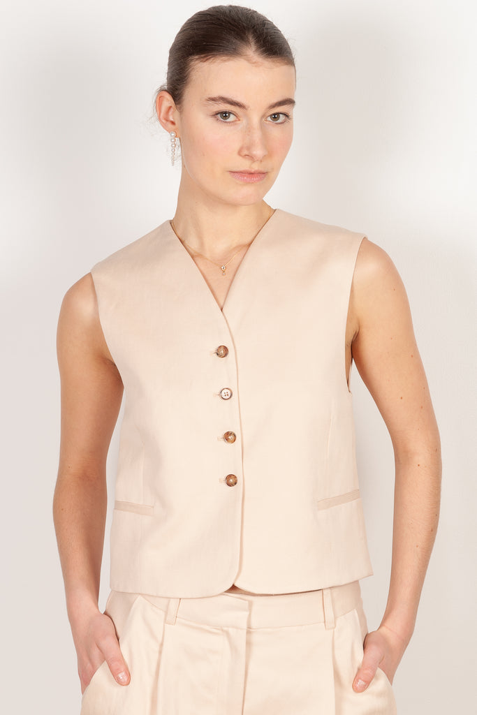 iba vest cream rose loulou studio