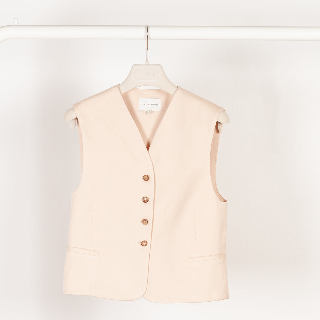 iba vest cream rose loulou studio