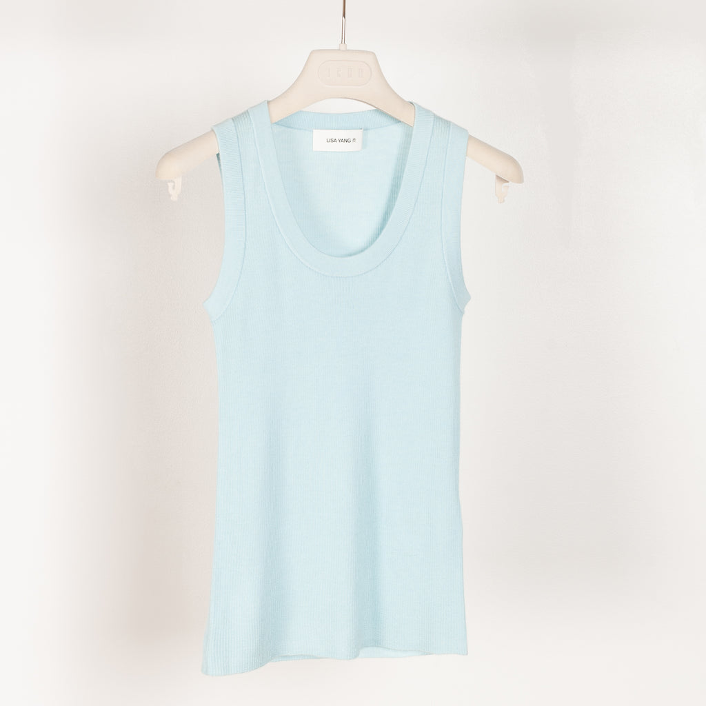 ina tank top sea blue lisa yang