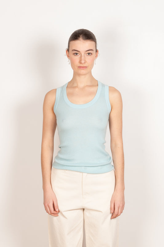 ina tank top sea blue lisa yang