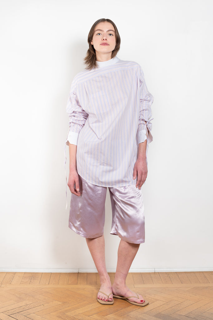 The Celeste Reversed Shirt by Julie Kegels is a inverted mens shirt with strings in the sleeves