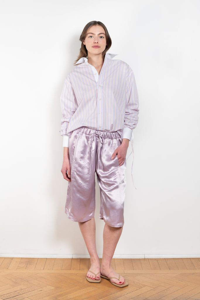 The Celeste Reversed Shirt by Julie Kegels is a inverted mens shirt with strings in the sleeves