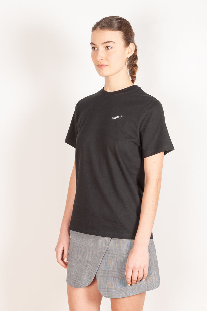 logo boxy tshirt black coperni