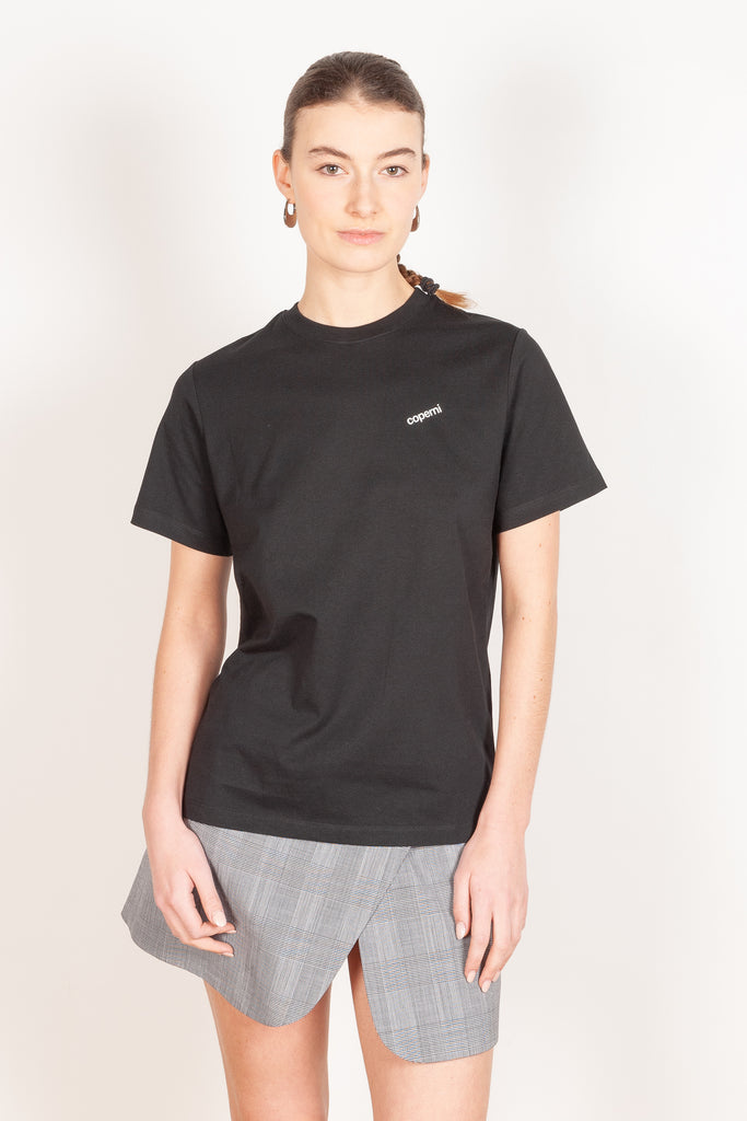 logo boxy tshirt black coperni