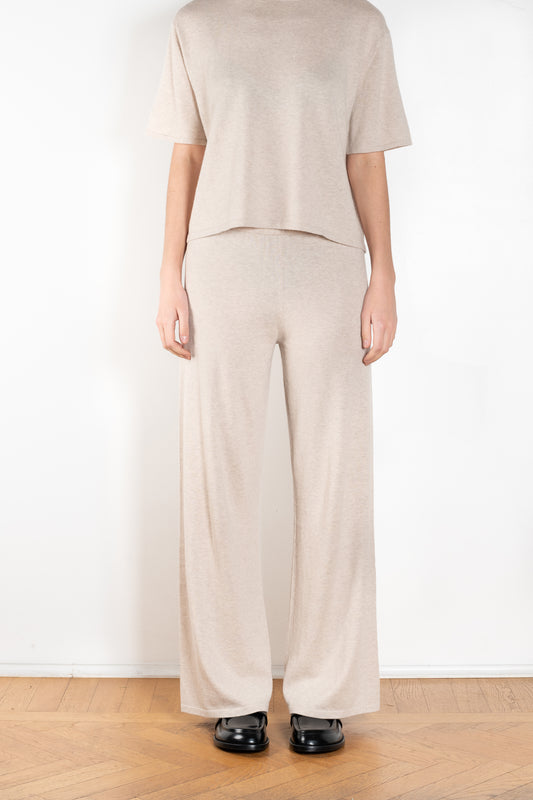 The Aina Trouser by Lisa Yang is a fine knit cashmere trouser with a long relaxed leg