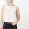 The Devine Top by Lisa Yang is a soft knitted top with wide straps and a relaxed, cropped silhouette