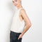 The Devine Top by Lisa Yang is a soft knitted top with wide straps and a relaxed, cropped silhouette