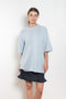The Elvina Sweater by Lisa Yang a midweight knit oversized cashmere t-shirt with a round neck and loose elbow length sleeves