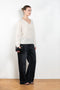 The Leona Sweater by Lisa Yang is a V-neck sweater with dropped shoulders in a textured cashmere silk&nbsp;