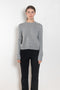 The Mira Sweater by Lisa Yang is a round neck sweater in a soft textured cashmere silk blend with a light and lofty hand feel
