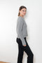 The Mira Sweater by Lisa Yang is a round neck sweater in a soft textured cashmere silk blend with a light and lofty hand feel