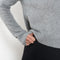 The Mira Sweater by Lisa Yang is a round neck sweater in a soft textured cashmere silk blend with a light and lofty hand feel