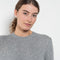 The Mira Sweater by Lisa Yang is a round neck sweater in a soft textured cashmere silk blend with a light and lofty hand feel