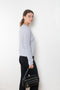 The Mira Sweater by Lisa Yang is a round neck sweater in a soft textured cashmere silk blend with a light and lofty hand feel.