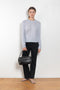 The Mira Sweater by Lisa Yang is a round neck sweater in a soft textured cashmere silk blend with a light and lofty hand feel.