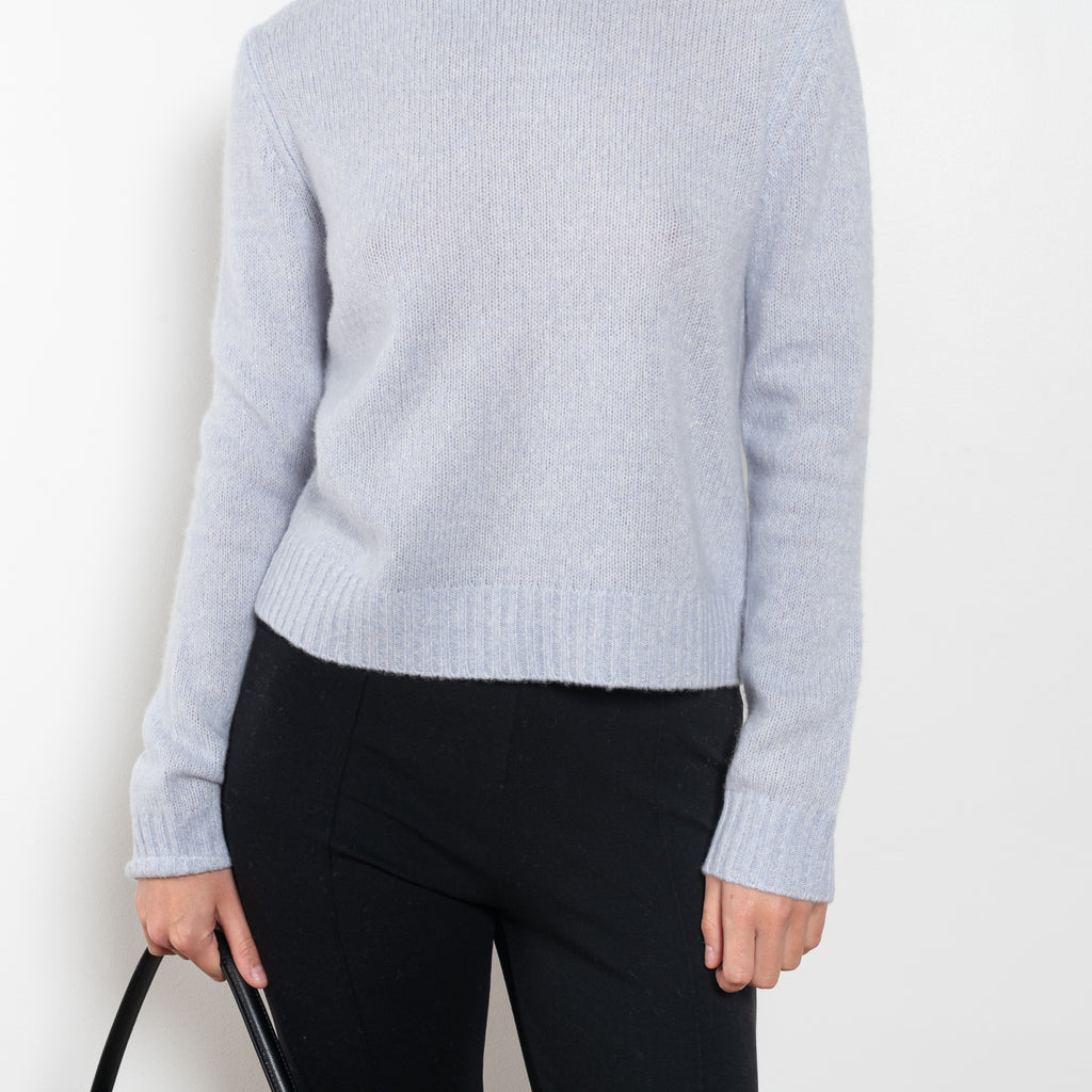 The Mira Sweater by Lisa Yang is a round neck sweater in a soft textured cashmere silk blend with a light and lofty hand feel.