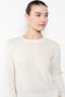 The Mira Sweater by Lisa Yang is a round neck sweater with a fitted silhouette in a soft textured cashmere silk