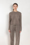 The Mira Sweater by Lisa Yang is a round neck sweater in a soft textured cashmere silk blend with a light and lofty hand feel