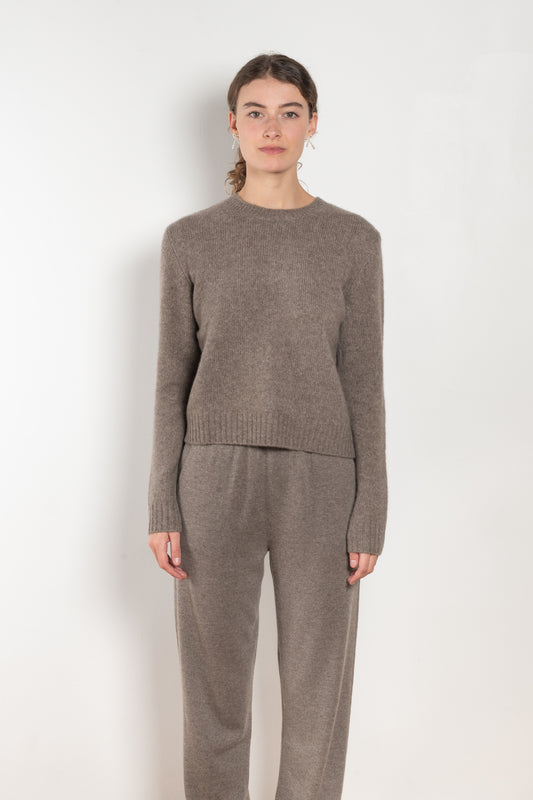 The Mira Sweater by Lisa Yang is a round neck sweater in a soft textured cashmere silk blend with a light and lofty hand feel
