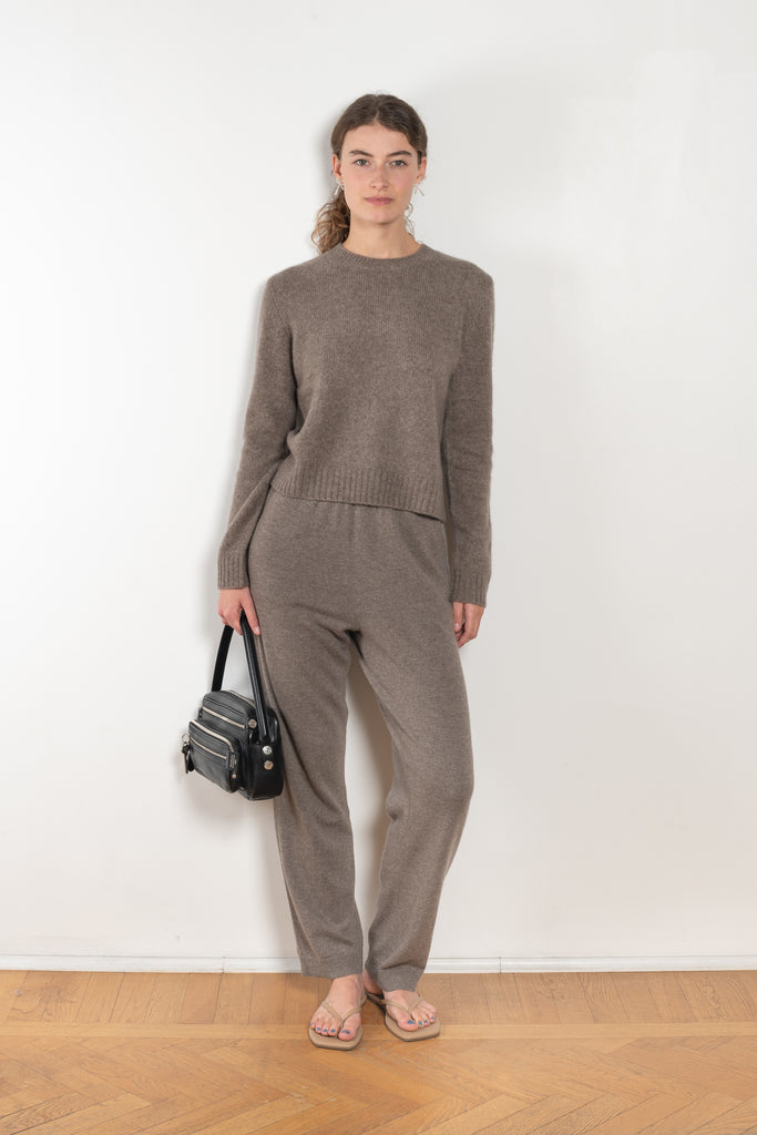 The Mira Sweater by Lisa Yang is a round neck sweater in a soft textured cashmere silk blend with a light and lofty hand feel