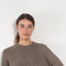 The Mira Sweater by Lisa Yang is a round neck sweater in a soft textured cashmere silk blend with a light and lofty hand feel