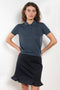 The Nai Tshirt by LISA YANG is a fine knit cashmere polo shirt with short sleeves
