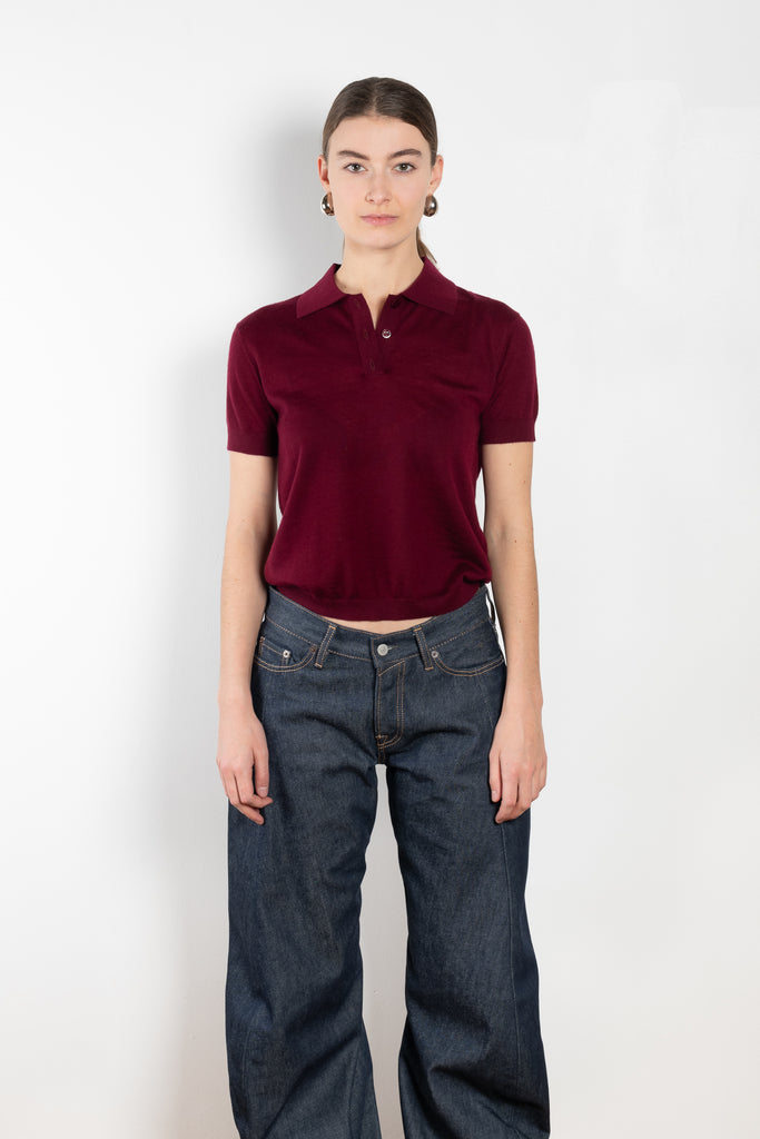 The Nai Tshirt by LISA YANG is a fine knit cashmere polo shirt with short sleeves