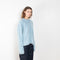 The Natalia Sweater by Lisa Yang is a roundneck sweater in brushed cashmere with a relaxed silhouette and slim ribbed trims