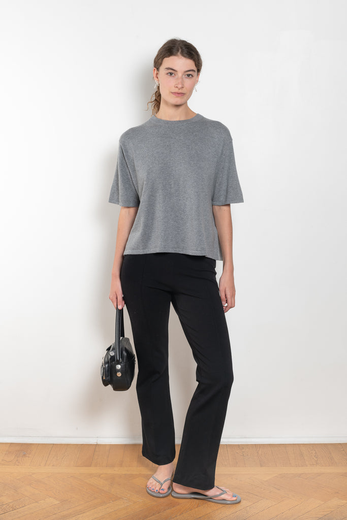 The Rubie Tee by Lisa Yang is a fine knit cashmere t-shirt with a classic round neck