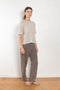 The Cila Tee by LISA YANG is a fine knit cashmere t-shirt with a classic round neck and rolled trim edges