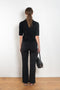The Masy Polo Sweater by Lisa Yang is a polo sweater with a relaxed fit in a soft textured cashmere silk blend