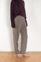 The Symone Trousers by Lisa Yang is a fine knit cashmere trouser with an elastic waistband an a long tapered leg