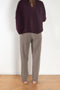The Symone Trousers by Lisa Yang is a fine knit cashmere trouser with an elastic waistband an a long tapered leg