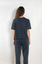 The Cila Tee by LISA YANG is a fine knit cashmere t-shirt with a classic round neck and rolled trim edges