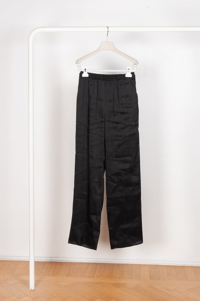 The Amata Pants by Loulou Studio are made of a linen, silk blend