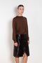 The Angus Sweater by Loulou Studio is fine cashmere knit with a round neck and effortless body, the perfect layering piece