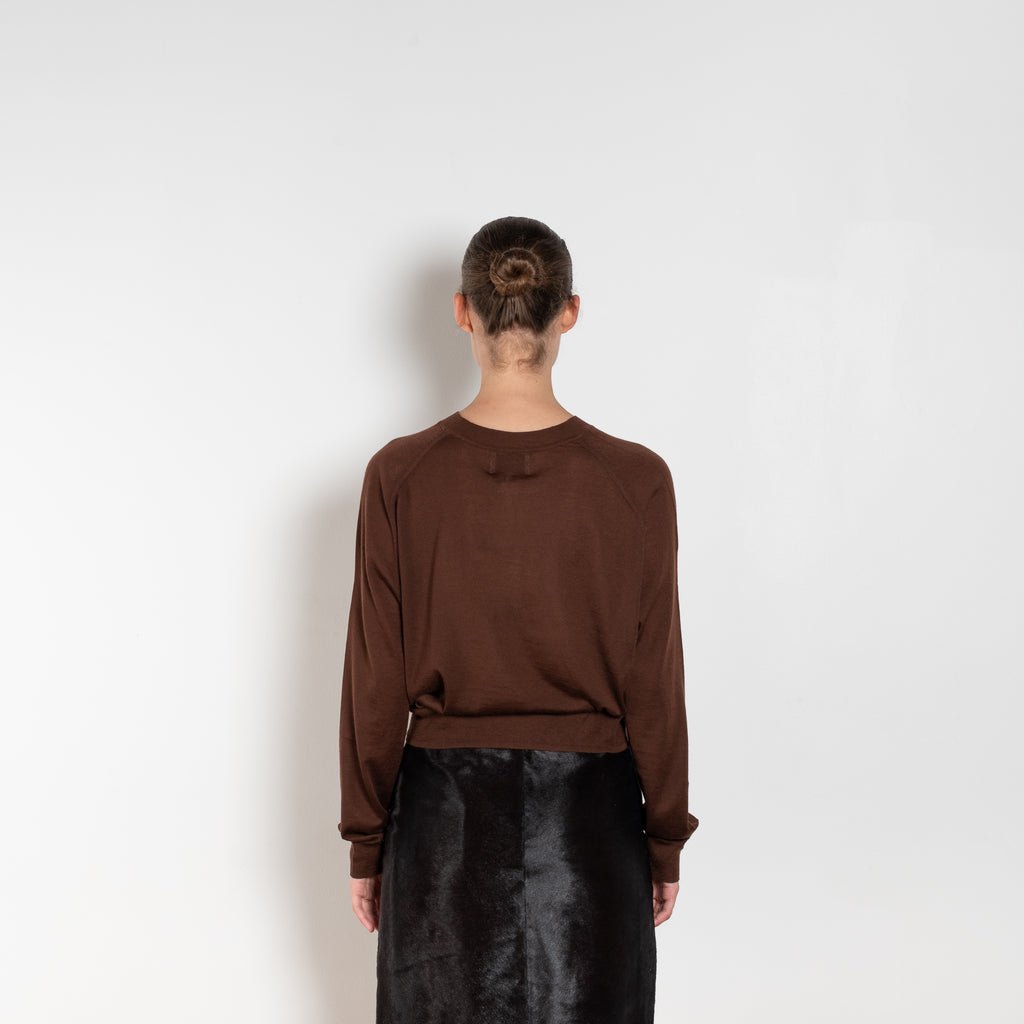 The Angus Sweater by Loulou Studio is fine cashmere knit with a round neck and effortless body, the perfect layering piece