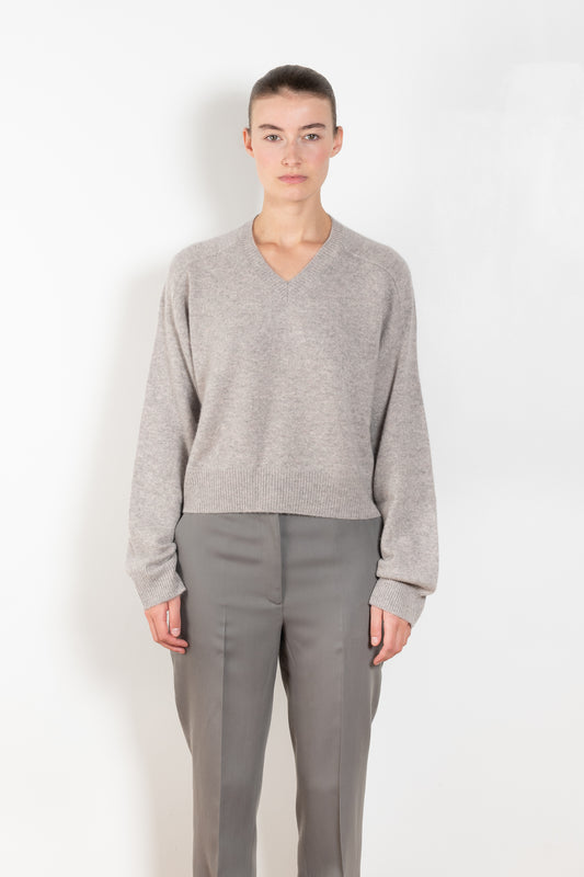 The Anzor Sweater by Loulou Studio has a slightly cropped ample fit with dropped shoulders